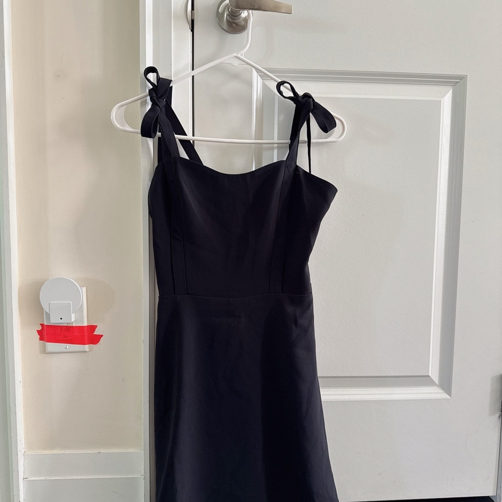 Sunday Best Black Spaghetti Strap Mini Sundress